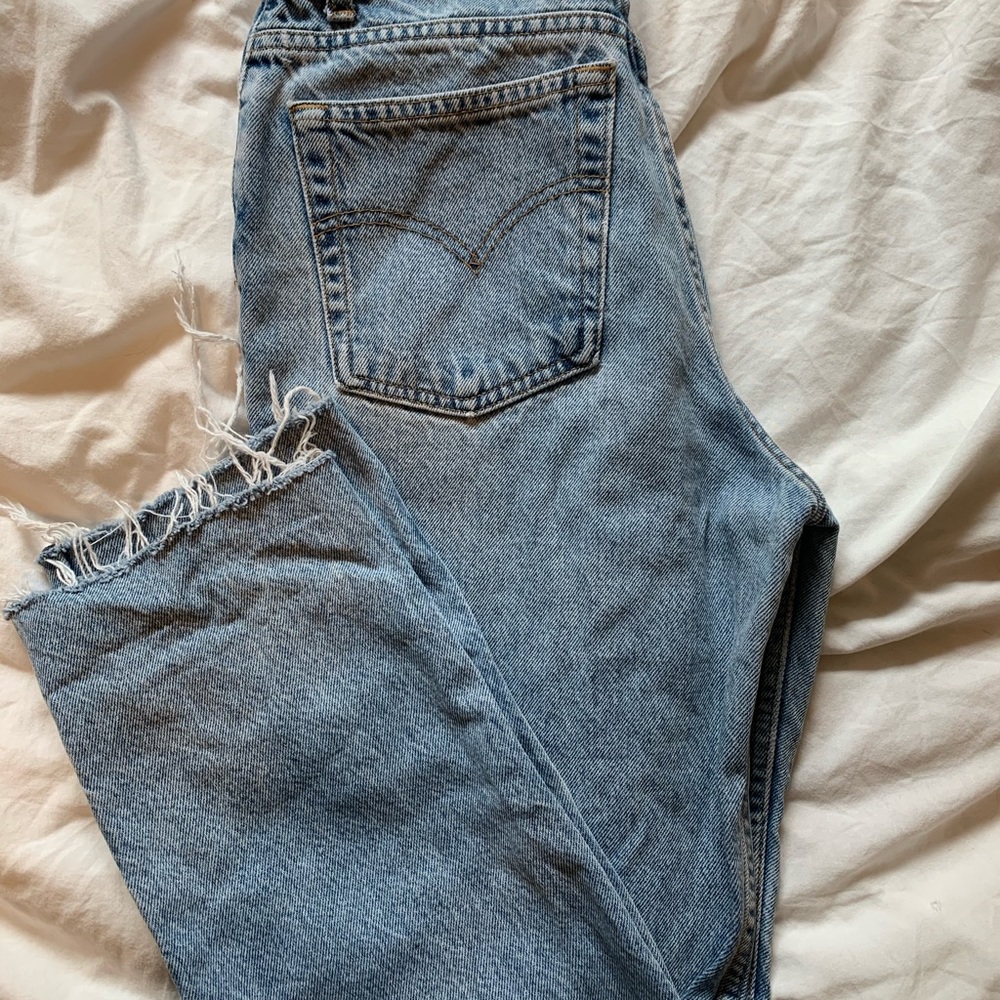 Vintage Levi’s “28 waist” cut off high waist
